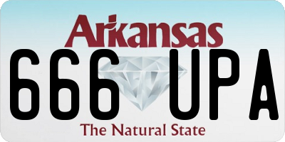 AR license plate 666UPA