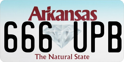 AR license plate 666UPB