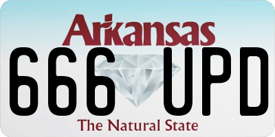 AR license plate 666UPD