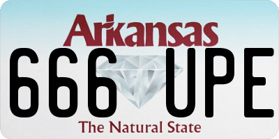 AR license plate 666UPE