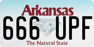 AR license plate 666UPF
