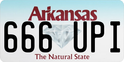 AR license plate 666UPI