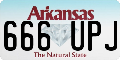 AR license plate 666UPJ
