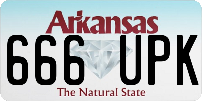 AR license plate 666UPK