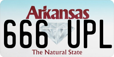 AR license plate 666UPL