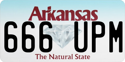 AR license plate 666UPM