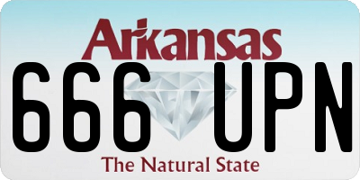 AR license plate 666UPN