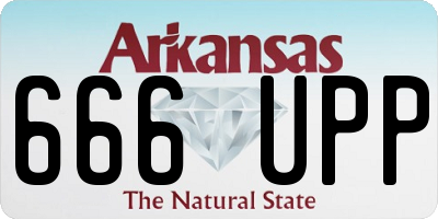 AR license plate 666UPP