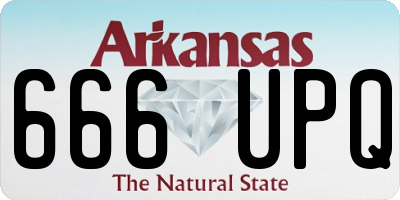 AR license plate 666UPQ