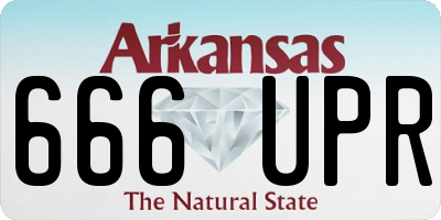 AR license plate 666UPR