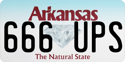 AR license plate 666UPS