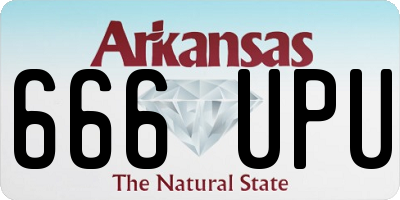 AR license plate 666UPU