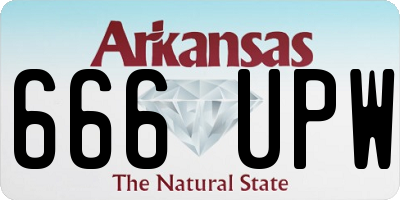AR license plate 666UPW