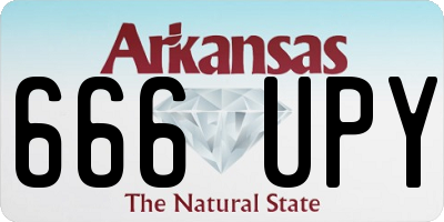 AR license plate 666UPY