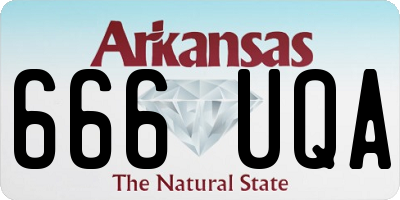 AR license plate 666UQA