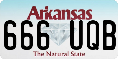 AR license plate 666UQB