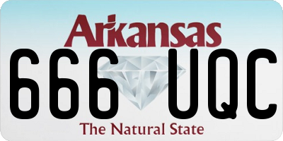 AR license plate 666UQC
