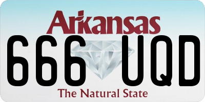 AR license plate 666UQD