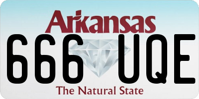 AR license plate 666UQE