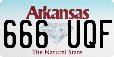 AR license plate 666UQF
