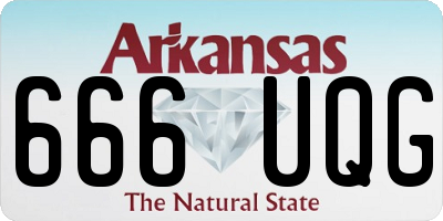 AR license plate 666UQG