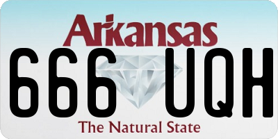 AR license plate 666UQH
