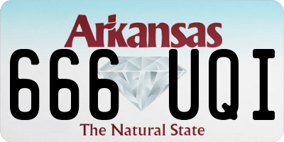 AR license plate 666UQI