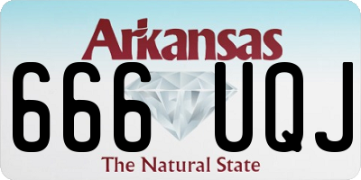 AR license plate 666UQJ