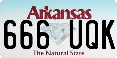 AR license plate 666UQK