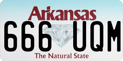 AR license plate 666UQM
