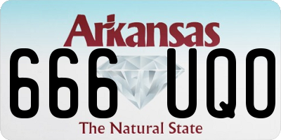 AR license plate 666UQO