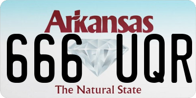 AR license plate 666UQR