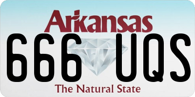 AR license plate 666UQS