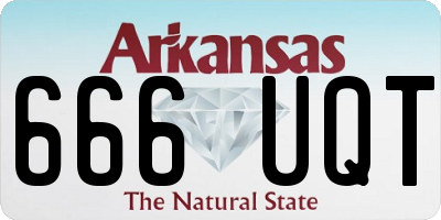 AR license plate 666UQT