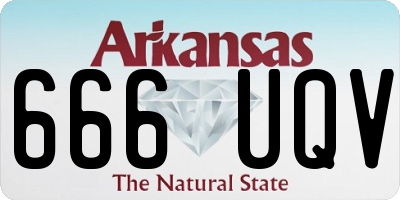 AR license plate 666UQV