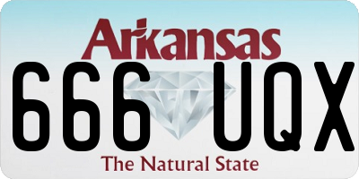 AR license plate 666UQX