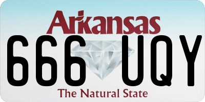 AR license plate 666UQY