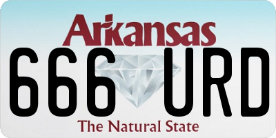 AR license plate 666URD