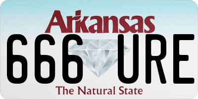 AR license plate 666URE