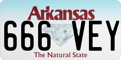AR license plate 666VEY