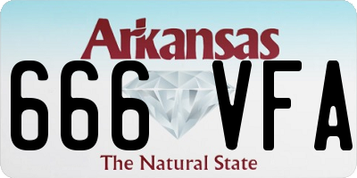 AR license plate 666VFA