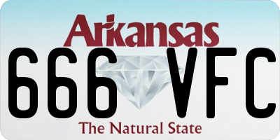 AR license plate 666VFC