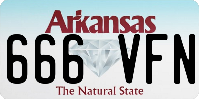 AR license plate 666VFN