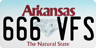 AR license plate 666VFS