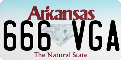 AR license plate 666VGA