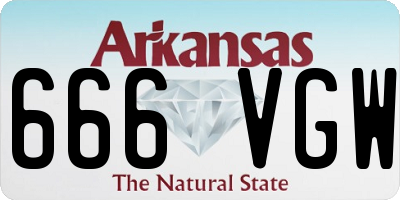 AR license plate 666VGW