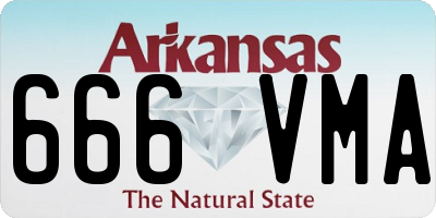 AR license plate 666VMA