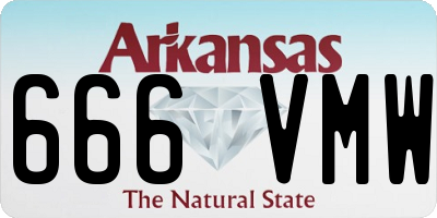AR license plate 666VMW