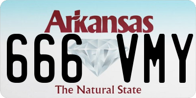 AR license plate 666VMY