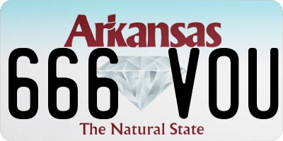 AR license plate 666VOU